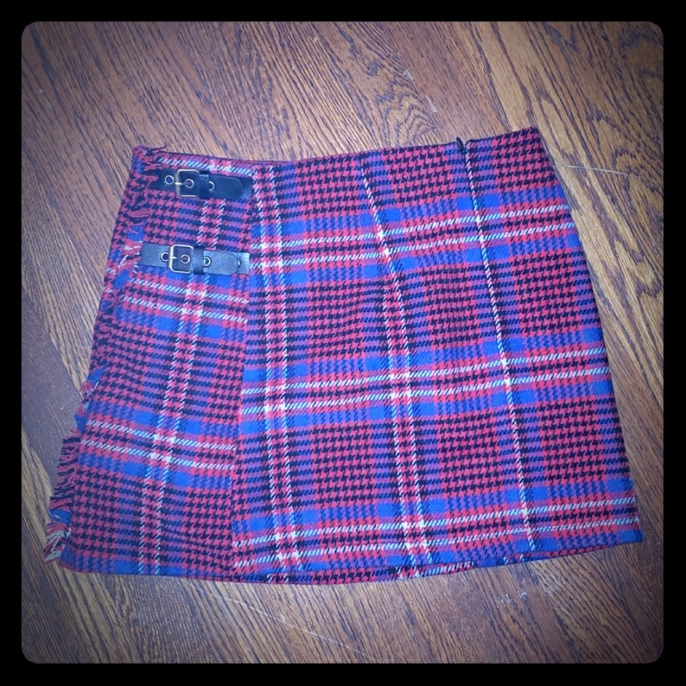 Plaid red and blue forever 21 school girl skirt